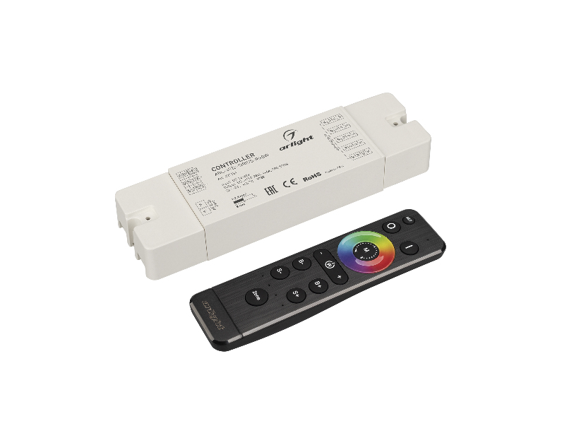 Диммер ARL-SET-PWM-104-72-RGBW-SH-IN, комплект (12-24V, 4x6A, 2.4G) (Arlight, IP20 Пластик, 3 года)