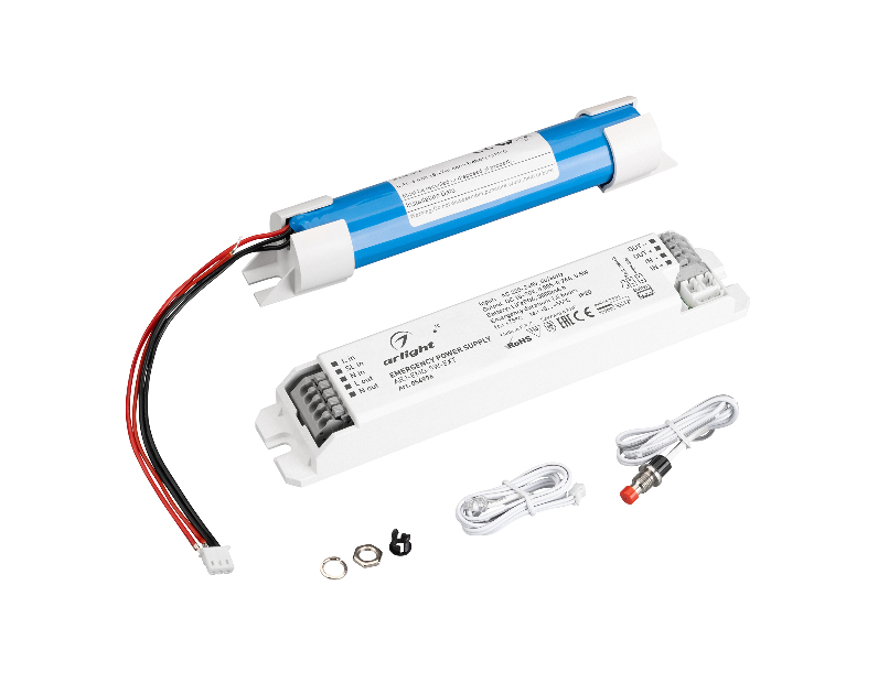Блок аварийного питания ARJ-EMG-5W-EXT (10-90V, 1.5H, LiFePO4) (Arlight, IP20 Пластик, 3 года)