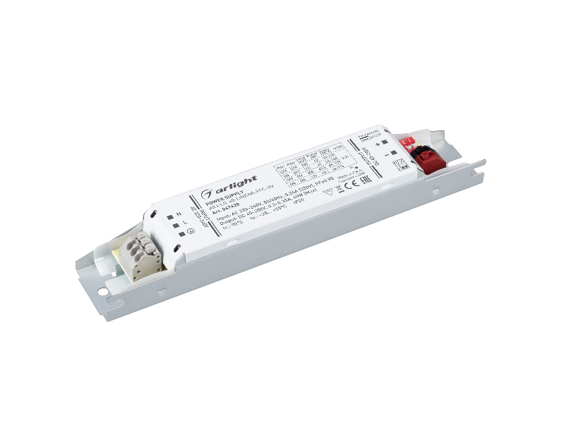Блок питания ARJ-LG-40-LINEAR-PFC-HV (40W, 40-200V, 0.2-0.35A) (Arlight, IP20 Металл, 5 лет)
