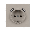 Механизм розетки с USB зарядкой SCT-NOBE-MUAA-SFPL-CA (230V, 16A) (Arlight, -)