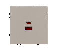 Механизм розетки с быстрой USB зарядкой SCT-NOBE-MUAC-SFPL-FC-CA (65W, QC3) (Arlight, -)