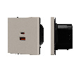 Механизм розетки с быстрой USB зарядкой SCT-NOBE-MUAC-SFPL-FC-CA (65W, QC3) (Arlight, -)