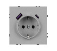 Механизм розетки с USB зарядкой SCT-NOBE-MUAC-SFPL-IS (230V, 16A) (Arlight, -)