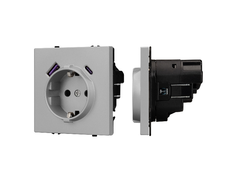 Механизм розетки с USB зарядкой SCT-NOBE-MUAC-SFPL-IS (230V, 16A) (Arlight, -)