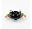 Чаша потолочная встраиваемая Ø60 д/подвода питания 510117 на 48В  черная Due Hermes Lightstar 510007