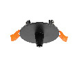 Чаша потолочная встраиваемая Ø60 д/подвода питания 510117 на 48В  черная Due Hermes Lightstar 510007
