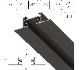 Трек 2-контактный встраиваемый со стыковочным пазом, 3м Barra Lightstar 501038