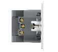 Розетка 1-местная з/ш с/з 16А + USB + Type C (механизм), STEKKER, 250В, 20W, серия Мия, RST16-3119-01, белая магнолия