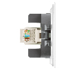 Розетка компьютерная 1-местная RJ-45 (механизм), STEKKER, серия Мия, RST00-3117-01, белая магнолия