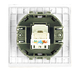 Розетка компьютерная 1-местная RJ-45 (механизм), STEKKER, серия Мия, RST00-3117-01, белая магнолия