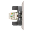 Розетка компьютерная 1-местная RJ-45 (механизм), STEKKER, серия Мия, RST00-3117-08, пудровый жемчуг