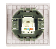 Розетка компьютерная 1-местная RJ-45 (механизм), STEKKER, серия Мия, RST00-3117-08, пудровый жемчуг