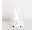 Настольная лампа диммируемая 10W 3000K прозрачный/белый Uovo III Lightstar 807906