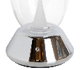 Настольная лампа диммируемая 10W 3000K прозрачный/хром Uovo III Lightstar 807904