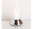 Настольная лампа диммируемая 10W 3000K прозрачный/хром Uovo III Lightstar 807904