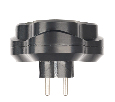 Разветвитель сетевой 3-местный с/з STEKKER ADP16-23-21, 250V, 16A, ABS пластик, черный