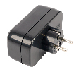 Разветвитель сетевой 2-местный с/з STEKKER ADP16-22-20 250V, 16A, ABS огнеустойчивый пластик, черный