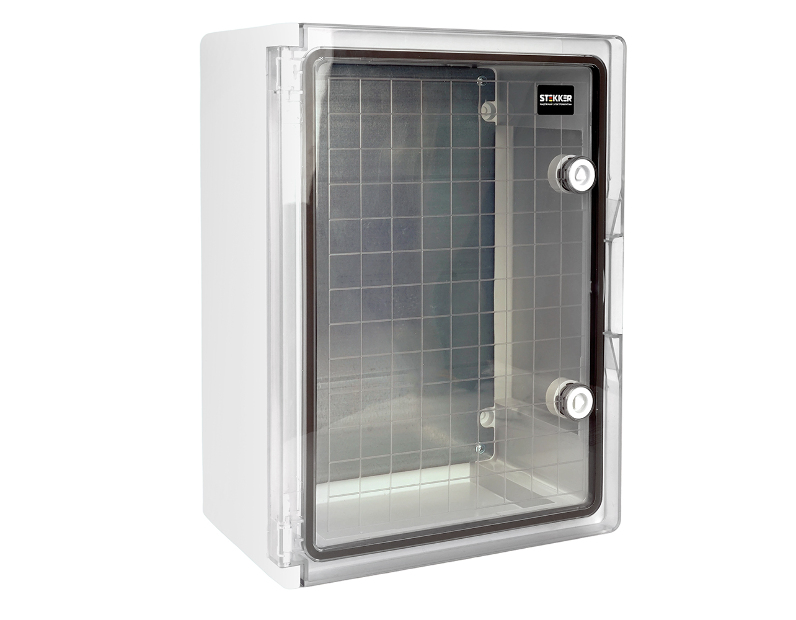 Корпус пластиковый ЩМПп STEKKER EBX60-6/06-65 IP65 c прозрачной дверью (400*300*165) пластик, серия ArcaWP65+