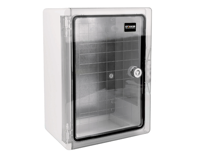 Корпус пластиковый ЩМПп STEKKER EBX60-6/05-65 IP65 c прозрачной дверью (350*250*150) пластик, серия ArcaWP65+