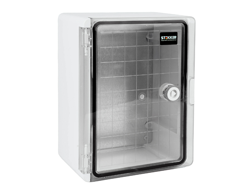 Корпус пластиковый ЩМПп STEKKER EBX60-6/04-65 IP65 c прозрачной дверью (280*210*130) пластик, серия ArcaWP65+