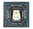 Розетка компьютерная 1-местная RJ-45 (механизм), STEKKER, серия Мия, RST00-3117-05, черный бархат