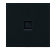 Розетка компьютерная 1-местная RJ-45 (механизм), STEKKER, серия Мия, RST00-3117-05, черный бархат