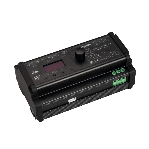 INTELLIGENT ARLIGHT Диммер SMART-TRIAC-601-82-DIM-PD-DIN Black (230V, 6А, DALI, DMX512, 2.4G) (IARL, IP20 Пластик, 5 лет) 031113(1)