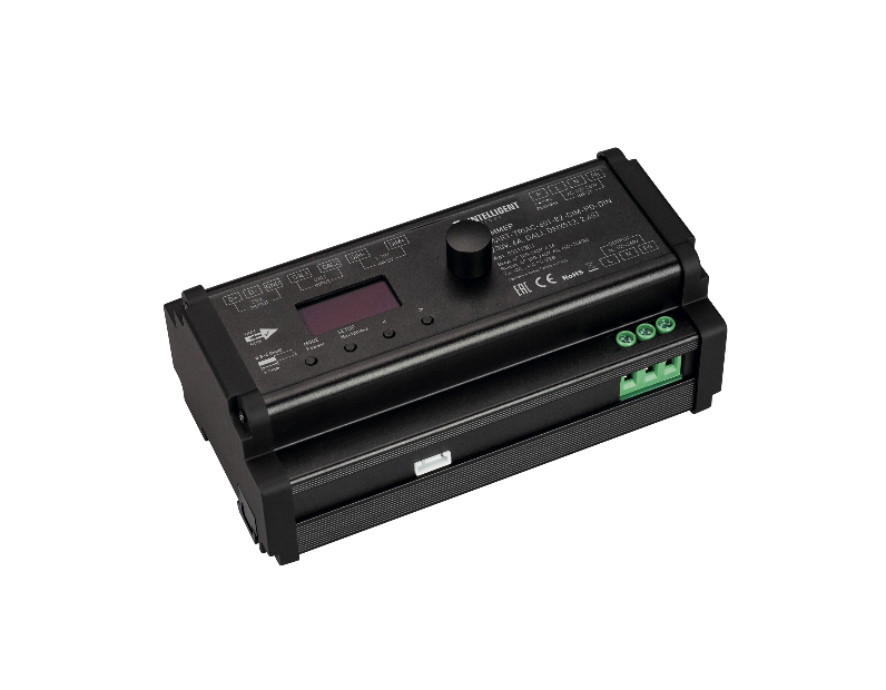 INTELLIGENT ARLIGHT Диммер SMART-TRIAC-601-82-DIM-PD-DIN Black (230V, 6А, DALI, DMX512, 2.4G) (IARL, IP20 Пластик, 5 лет)