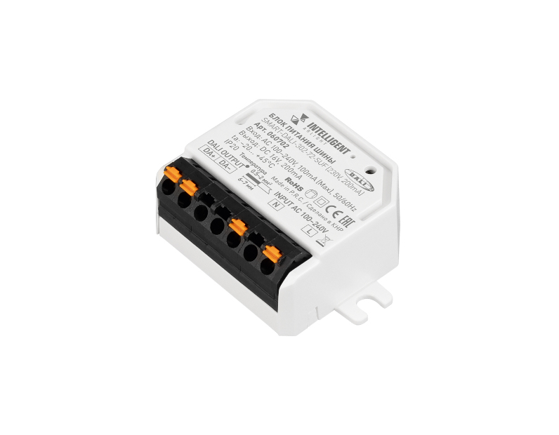 INTELLIGENT ARLIGHT Блок питания шины SMART-DALI-302-72-SUF (230V, 200mA) (IARL, IP20 Пластик, 5 лет)