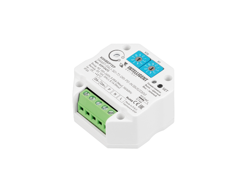 INTELLIGENT ARLIGHT Конвертер SMART-DALI-301-72-DRI-PD-IN (BUS/230V) (IARL, IP20 Пластик, 5 лет)