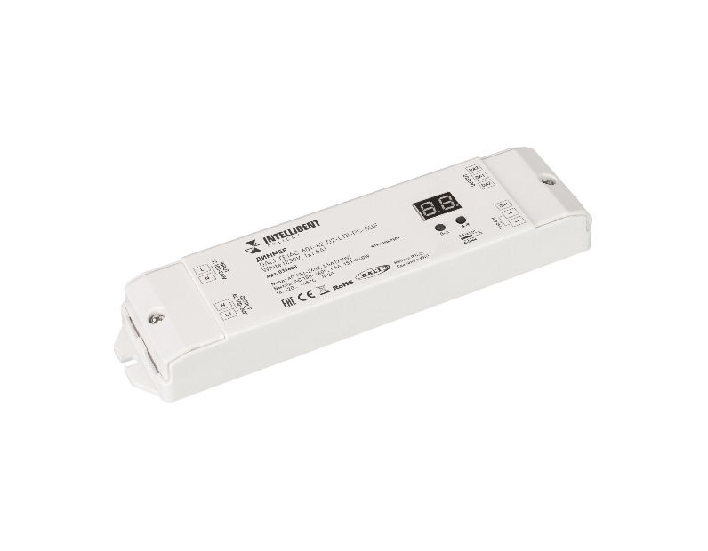 INTELLIGENT ARLIGHT Диммер DALI-TRIAC-601-82-D2-DRI-PS-SUF White (230V, 1x1.5A) (IARL, IP20 Пластик, 5 лет)
