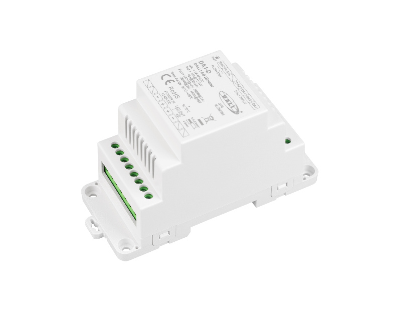 INTELLIGENT ARLIGHT Диммер SMART-DALI2-301-72-ADDR-DIM-PS-DIN-White (12-48V, 1x15A) (IARL, IP20 Пластик, 5 лет)