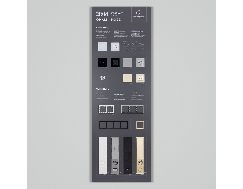 Стенд Электроустановки NOBE-OMALI-E2-1760x600mm (DB 3мм, пленка) (Arlight, -)