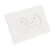 Розетка 2-местная с з/ш, б/з, СЗК, STEKKER, 250В, 16А, серия Эмили, RST16-5116-01ZK, белый фарфор, soft touch