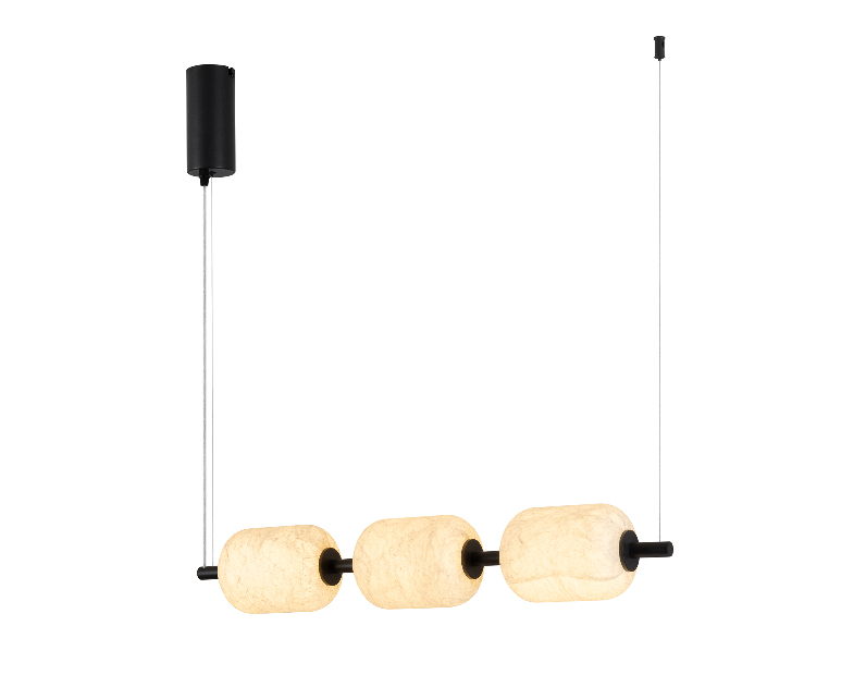 Светильник SP-CARAMELA-HANG-L720-12W Warm2700 (BK, 360 deg, 230V) (Arlight, IP20, Натуральный шелк, 3 года)
