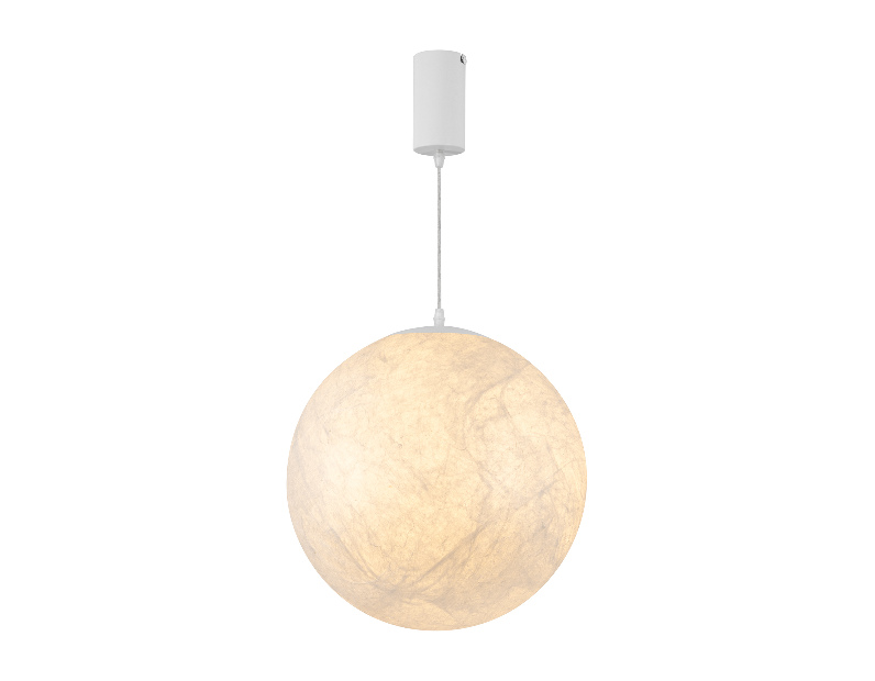 Светильник SP-SILKA-HANG-R400-12W Warm2700 (WH, 330 deg, 230V) (Arlight, IP20, Натуральный шелк, 3 года)