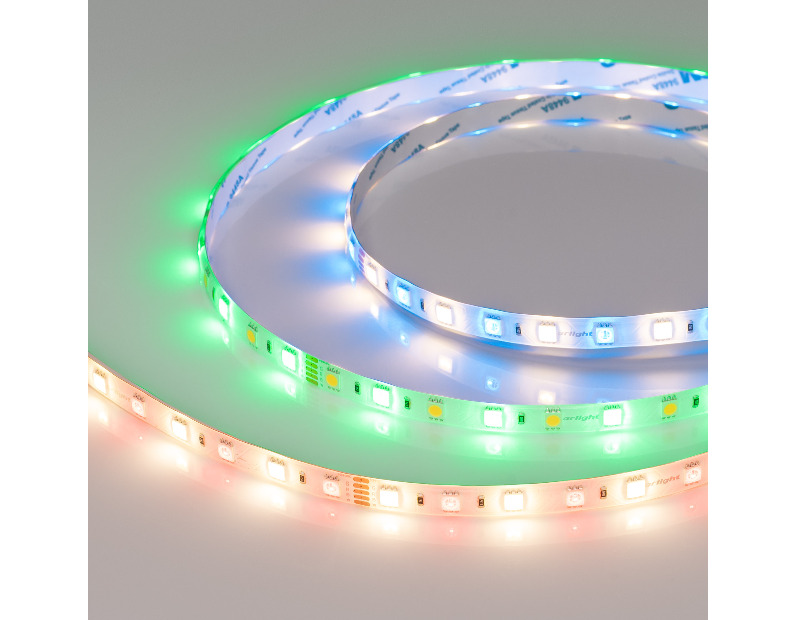 Лента RTW-SE-B60-10mm 24V RGBW-Warm (14.4 W/m, IP65, 5m) (Arlight, Открытый)