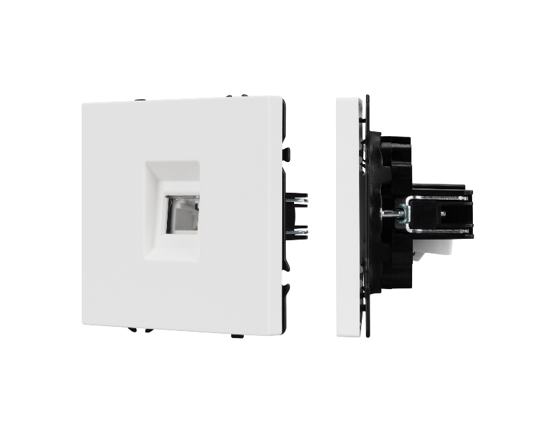 Механизм телефонной розетки SCT-NOBE-MTL1-SFPL-WH (RJ-11, 4C) (Arlight, Белый кварц)