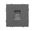 Механизм телефонной розетки SCT-NOBE-MTL1-SFPL-GR (RJ-11, 4C) (Arlight, Серый базальт)