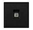 Механизм телефонной розетки SCT-NOBE-MTL1-SFPL-BK (RJ-11, 4C) (Arlight, Черный оникс)