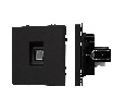 Механизм телефонной розетки SCT-NOBE-MTL1-SFPL-BK (RJ-11, 4C) (Arlight, Черный оникс)