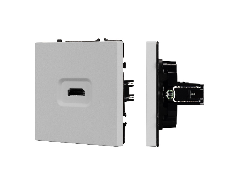 Механизм HDMI розетки SCT-NOBE-MHD1-SFPL-IS (Arlight, Никель)