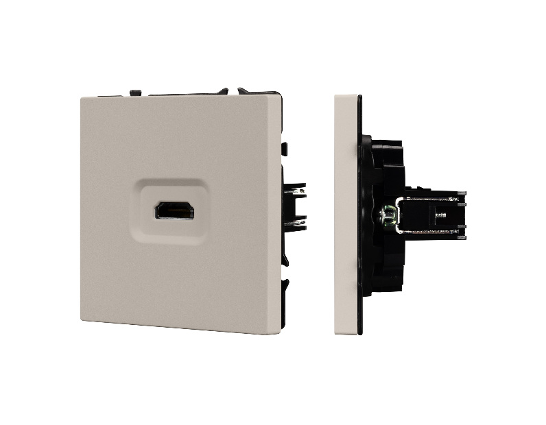 Механизм HDMI розетки SCT-NOBE-MHD1-SFPL-CA (Arlight, Кашемир)
