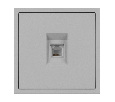Механизм телефонной розетки SCT-NOBE-MTL1-SFPL-IS (RJ-11, 4C) (Arlight, Никель)