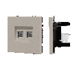Механизм сдвоенной телефонной розетки SCT-NOBE-MTL2-SFPL-CA (RJ-11, 4C) (Arlight, Кашемир)