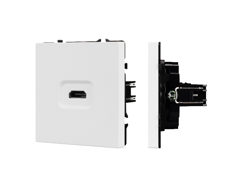Механизм HDMI розетки SCT-NOBE-MHD1-SFPL-WH (Arlight, Белый кварц)