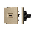 Механизм HDMI розетки SCT-NOBE-MHD1-SFPL-GD (Arlight, Золотой песок)