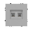 Механизм сдвоенной телефонной розетки SCT-NOBE-MTL2-SFPL-IS (RJ-11, 4C) (Arlight, Никель)
