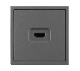 Механизм HDMI розетки SCT-NOBE-MHD1-SFPL-GR (Arlight, Серый базальт)
