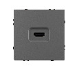 Механизм HDMI розетки SCT-NOBE-MHD1-SFPL-GR (Arlight, Серый базальт)